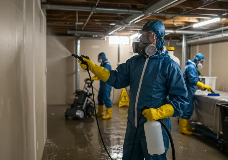 Basement Sanitization and Antimicrobial Treatment process in Brooks County, TX