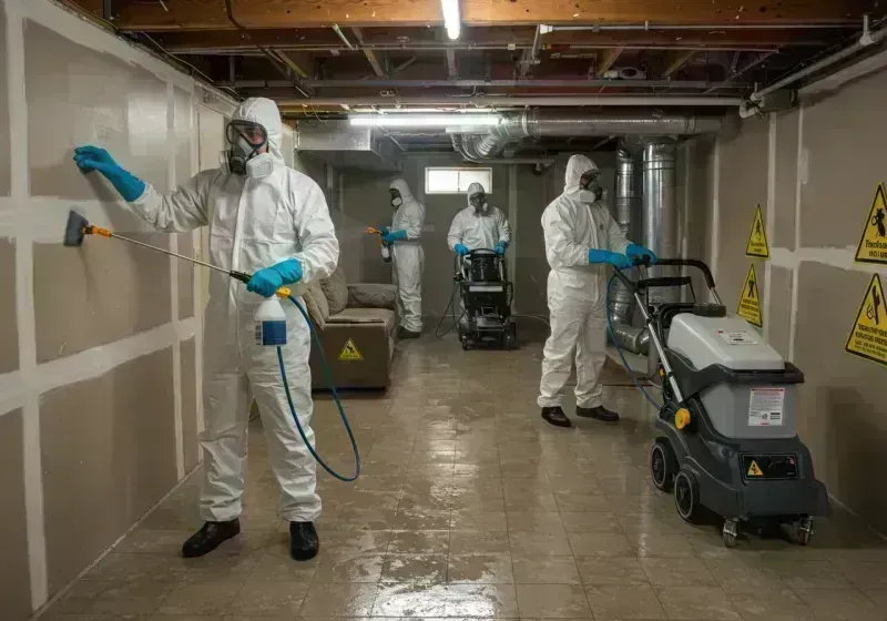 Basement Moisture Removal and Structural Drying process in Brooks County, TX